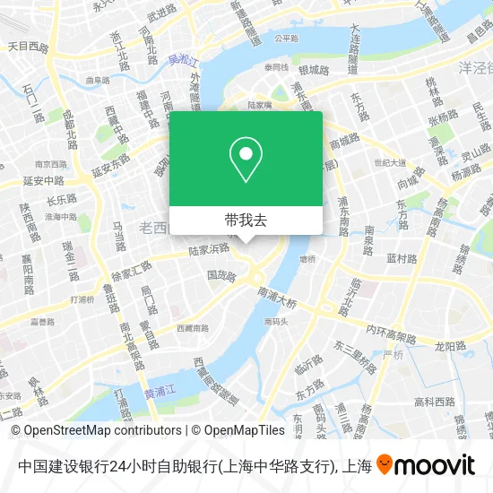 中国建设银行24小时自助银行(上海中华路支行)地图