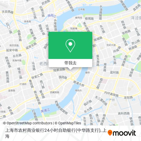 上海市农村商业银行24小时自助银行(中华路支行)地图
