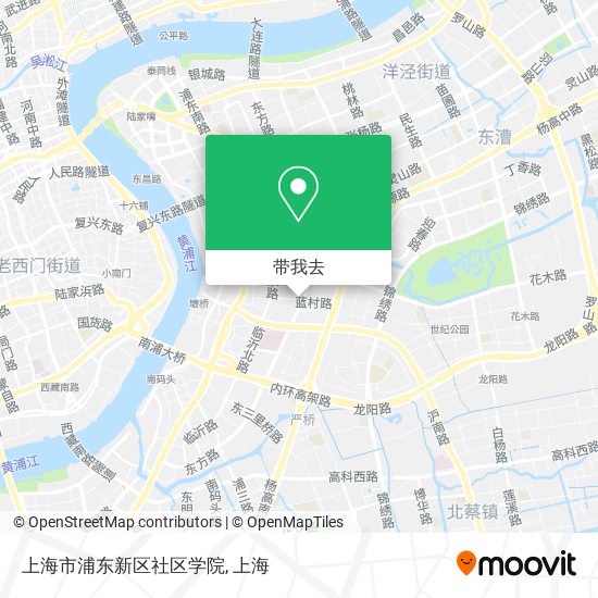 上海市浦东新区社区学院地图