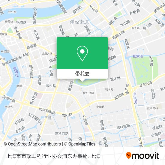 上海市市政工程行业协会浦东办事处地图