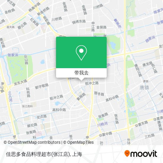 佳思多食品料理超市(张江店)地图
