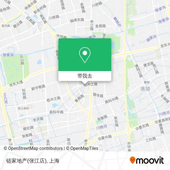 链家地产(张江店)地图