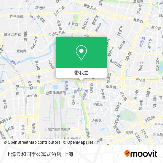 上海云和四季公寓式酒店地图