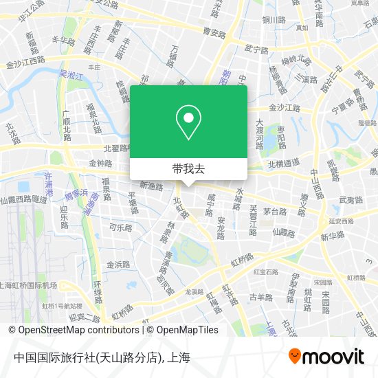 中国国际旅行社(天山路分店)地图