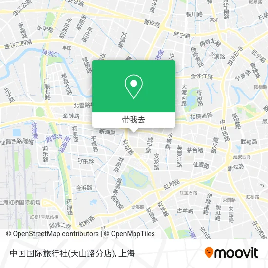 中国国际旅行社(天山路分店)地图