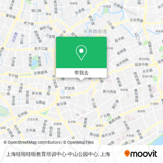 上海哇啦哇啦教育培训中心-中山公园中心地图