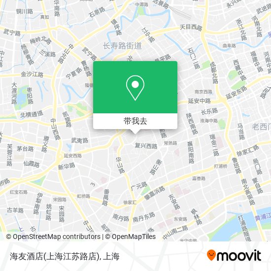 海友酒店(上海江苏路店)地图
