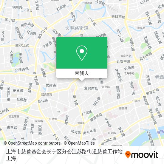 上海市慈善基金会长宁区分会江苏路街道慈善工作站地图