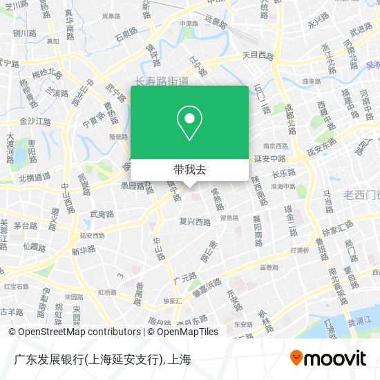 广东发展银行(上海延安支行)地图