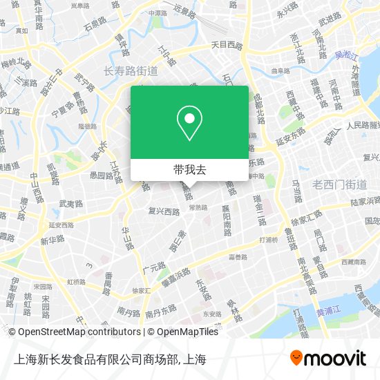 上海新长发食品有限公司商场部地图