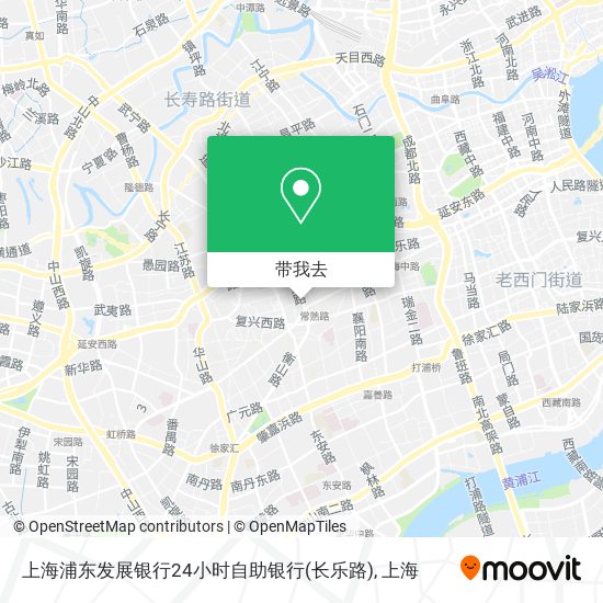 上海浦东发展银行24小时自助银行(长乐路)地图