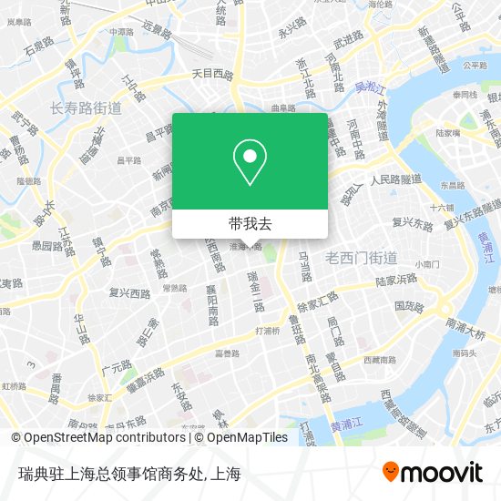 瑞典驻上海总领事馆商务处地图