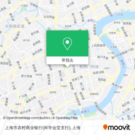 上海市农村商业银行(科学会堂支行)地图