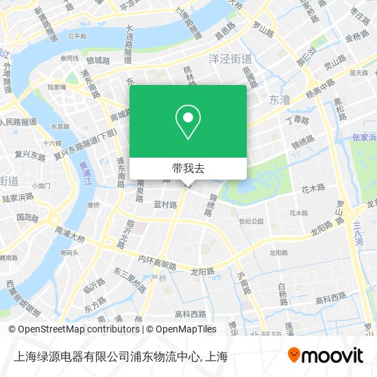 上海绿源电器有限公司浦东物流中心地图