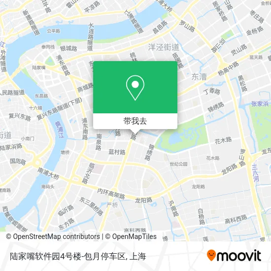 陆家嘴软件园4号楼-包月停车区地图