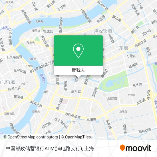 中国邮政储蓄银行ATM(浦电路支行)地图