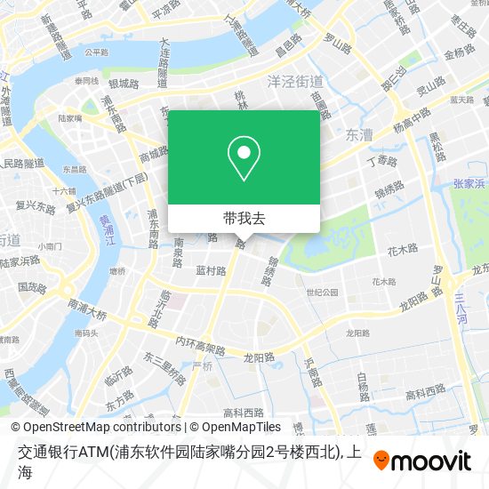 交通银行ATM(浦东软件园陆家嘴分园2号楼西北)地图