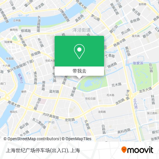 上海世纪广场停车场(出入口)地图