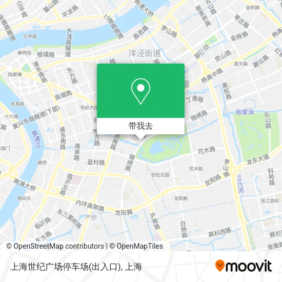 上海世纪广场停车场(出入口)地图