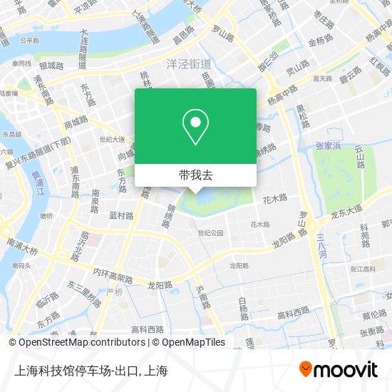 上海科技馆停车场-出口地图