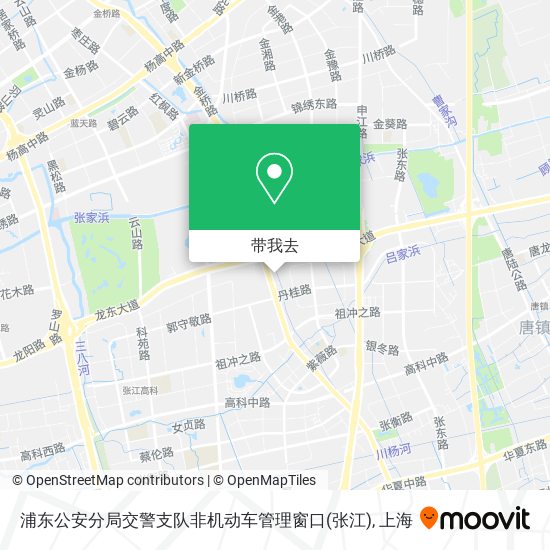 浦东公安分局交警支队非机动车管理窗口(张江)地图