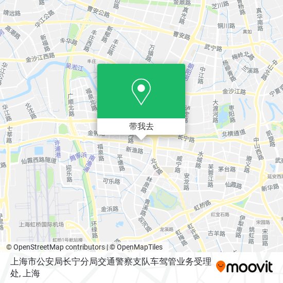 上海市公安局长宁分局交通警察支队车驾管业务受理处地图