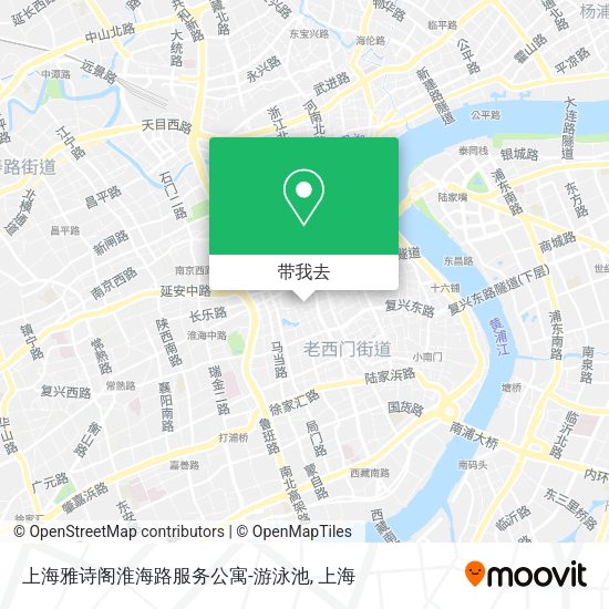上海雅诗阁淮海路服务公寓-游泳池地图