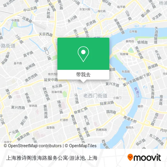 上海雅诗阁淮海路服务公寓-游泳池地图
