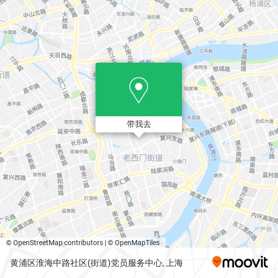 黄浦区淮海中路社区(街道)党员服务中心地图