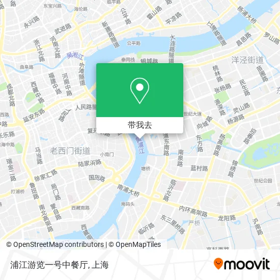浦江游览一号中餐厅地图