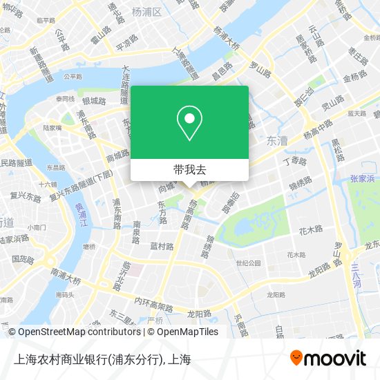 上海农村商业银行(浦东分行)地图