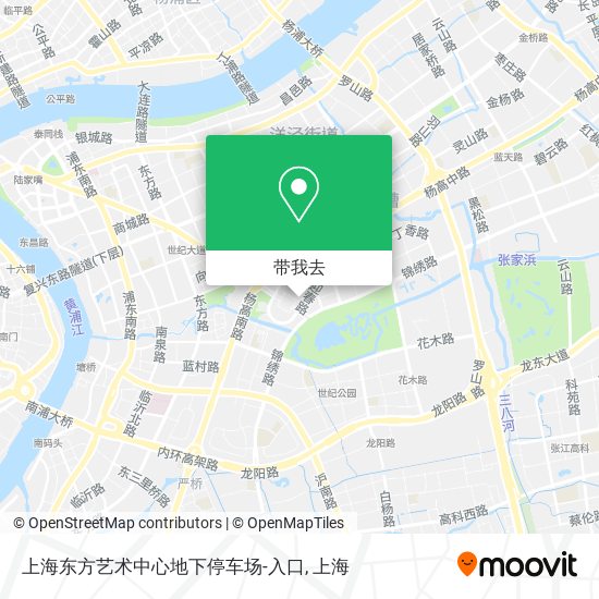上海东方艺术中心地下停车场-入口地图