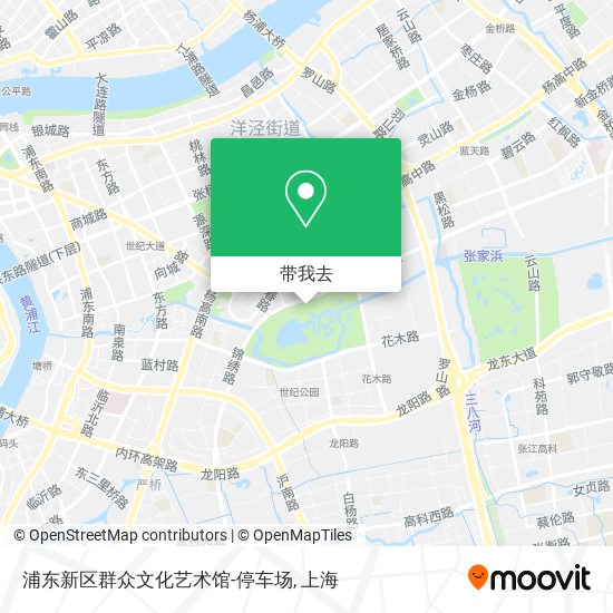 浦东新区群众文化艺术馆-停车场地图