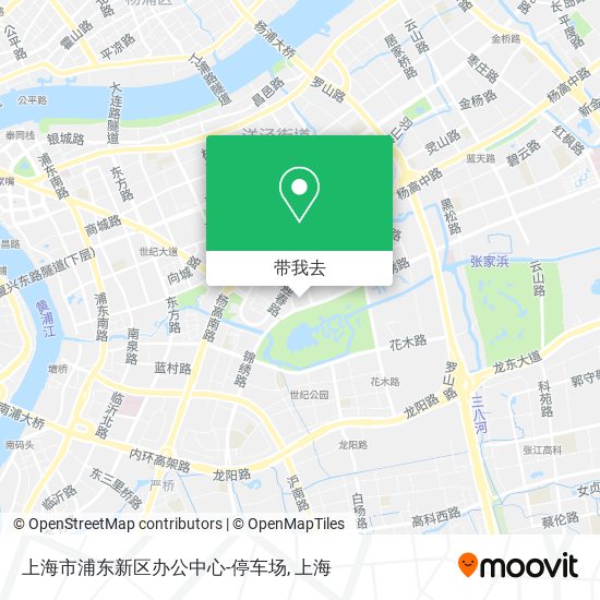 上海市浦东新区办公中心-停车场地图