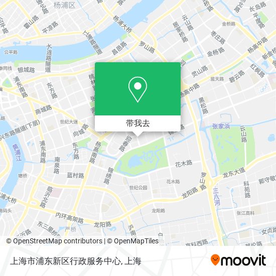 上海市浦东新区行政服务中心地图