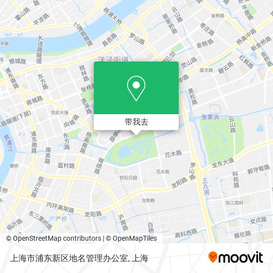 上海市浦东新区地名管理办公室地图