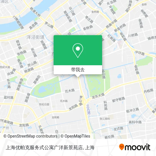 上海优帕克服务式公寓广洋新景苑店地图