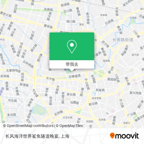 长风海洋世界鲨鱼隧道晚宴地图
