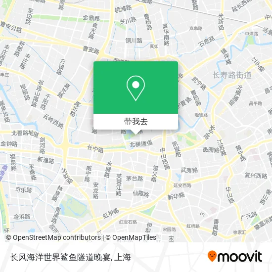 长风海洋世界鲨鱼隧道晚宴地图