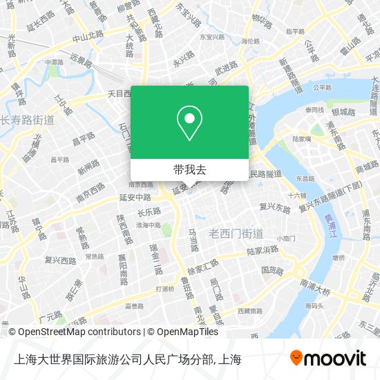 上海大世界国际旅游公司人民广场分部地图