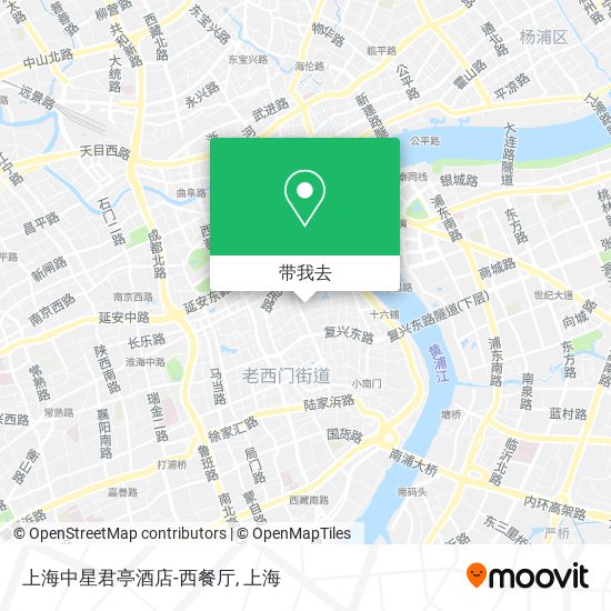 上海中星君亭酒店-西餐厅地图