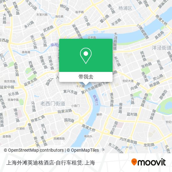 上海外滩英迪格酒店-自行车租赁地图