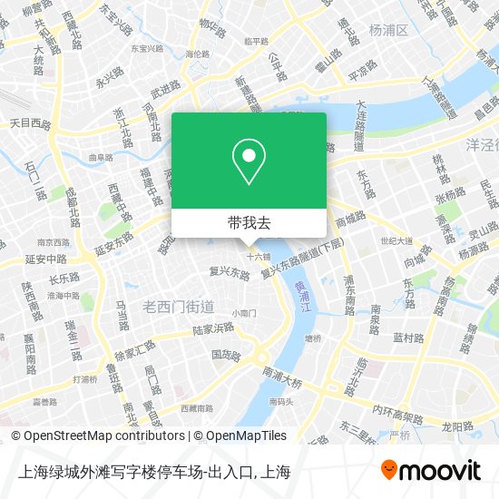 上海绿城外滩写字楼停车场-出入口地图