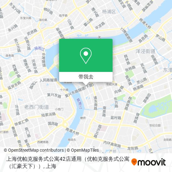 上海优帕克服务式公寓42店通用（优帕克服务式公寓（汇豪天下））地图