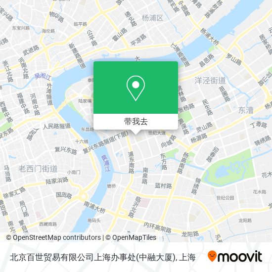 北京百世贸易有限公司上海办事处(中融大厦)地图