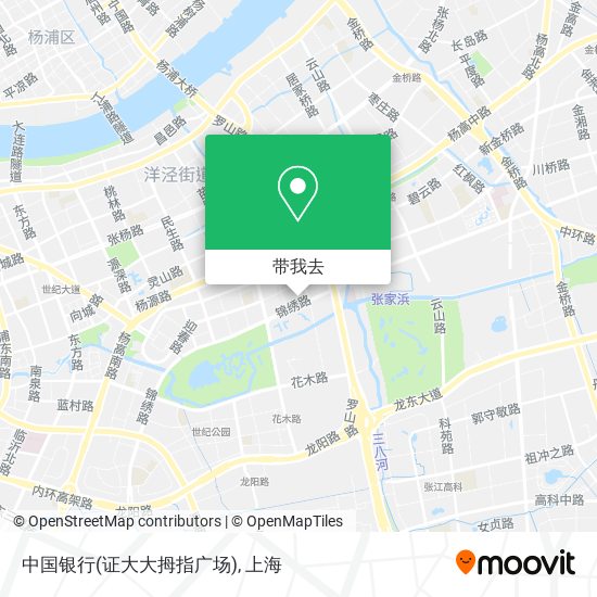 中国银行(证大大拇指广场)地图