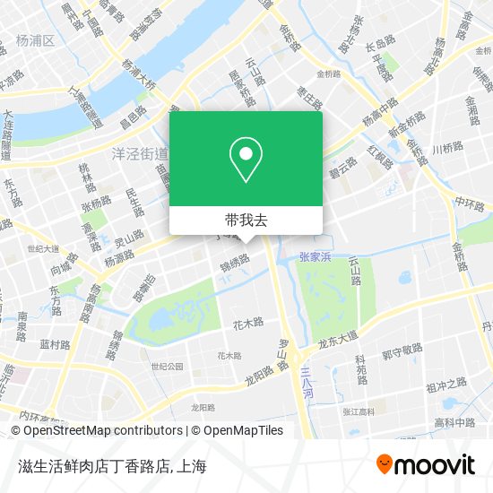 滋生活鲜肉店丁香路店地图