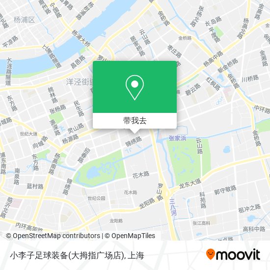 小李子足球装备(大拇指广场店)地图