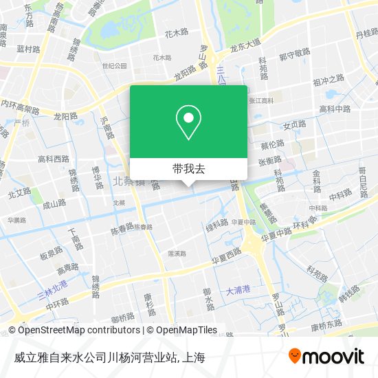 威立雅自来水公司川杨河营业站地图