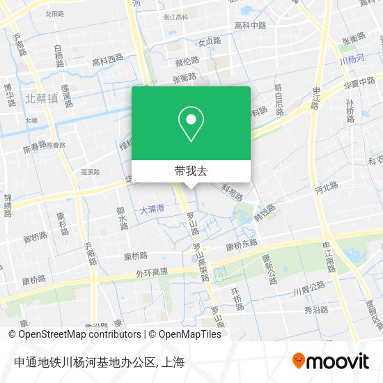 申通地铁川杨河基地办公区地图